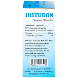 Thuốc Histudon Hataphar điều trị chứng chóng mặt, đột quỵ do thiếu máu (60ml)