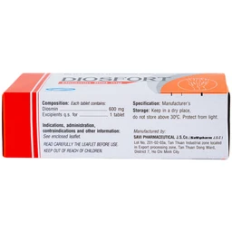 Thuốc Diosfort Savi điều trị bệnh suy tĩnh mạch mạn tính (4 vỉ x 15 viên)