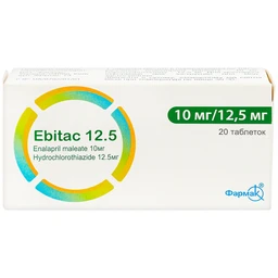 Thuốc Ebitac 12.5 Farkmak điều trị suy tim, tăng huyết áp (2 vỉ x 10 viên)