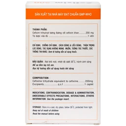 Thuốc Cefixim 200mg Pharimexco điều trị nhiễm khuẩn (2 vỉ x 10 viên)