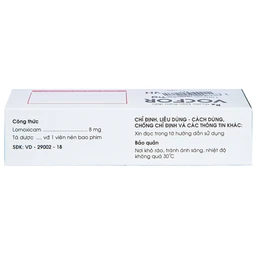 Thuốc Vocfor 8mg Medisun điều trị đau sau phẫu thuật (3 vỉ x 10 viên)