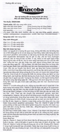 Thuốc Enzicoba CPC1 ngăn ngừa quá trình lão hóa, tăng đề kháng (4 vỉ x 15 viên)