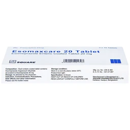 Thuốc Esomaxcare 20 Square điều trị loét dạ dày tá tràng lành tính (3 vỉ x 10 viên)