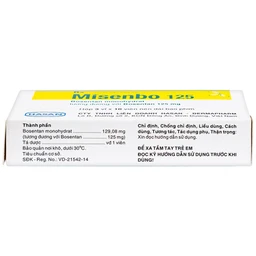 Viên nén Misenbo 125 Hasan điều trị tăng huyết áp (3 vỉ x 10 viên)