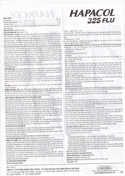 Cốm Hapacol 325 Flu DHG điều trị đau đầu, đau nửa đầu, đau răng (24 gói)