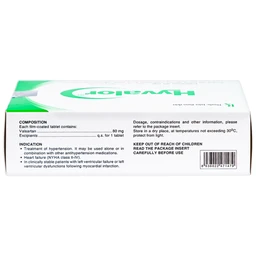 Thuốc Hyvalor 80mg United điều trị tăng huyết áp, suy tim (3 vỉ x 10 viên)