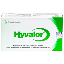 Thuốc Hyvalor 80mg United điều trị tăng huyết áp, suy tim (3 vỉ x 10 viên)