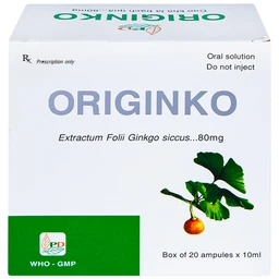 Dung dịch uống Originko 80mg Phương Đông phòng và điều trị suy giảm trí nhớ (20 ống x 10ml)