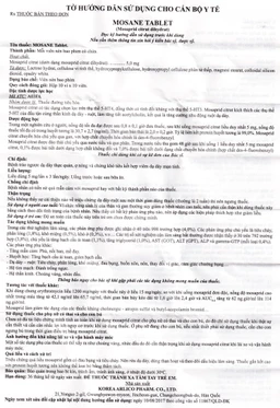 Viên nén Mosane Tablet 5mg Arlico điều trị bệnh trào ngược dạ dày - thực quản, ợ nóng (10 vỉ x 10 viên) 