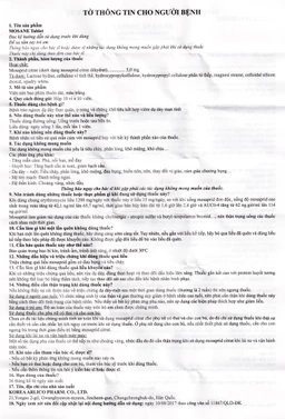 Viên nén Mosane Tablet 5mg Arlico điều trị bệnh trào ngược dạ dày - thực quản, ợ nóng (10 vỉ x 10 viên) 