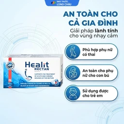 Viên đặt hậu môn, trực tràng Healit Rectan (10 viên) giúp thúc đẩy nhanh quá trình lành vết thương 4