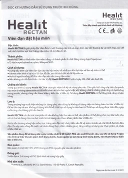 Viên đặt hậu môn, trực tràng Healit Rectan (10 viên) giúp thúc đẩy nhanh quá trình lành vết thương
