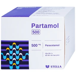 Thuốc Partamol 500 Stella điều trị các cơn đau và sốt từ nhẹ đến vừa (10 vỉ x 10 viên)