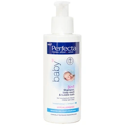 Gel tắm gội 3 trong 1 cho trẻ từ 1 ngày tuổi Perfecta Baby Rohto dưỡng ẩm da (150ml)
