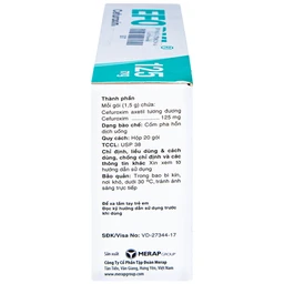 Cốm Efodyl 125mg Merap điều trị nhiễm khuẩn nhẹ đến vừa (20 gói)