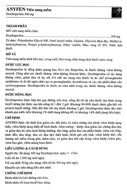 Thuốc Anyfen 300mg United giảm các triệu chứng viêm khớp dạng thấp (10 vỉ x 10 viên)