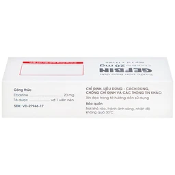 Thuốc Gefbin Medisun điều trị viêm mũi dị ứng, mề đay vô căn mạn tính (3 vỉ x 10 viên)