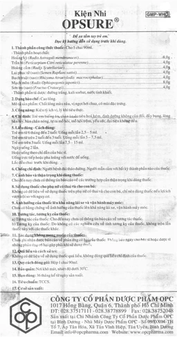 Cao lỏng Kiện Nhi OPSure OPC dùng cho trẻ biếng ăn, tiêu hóa kém (90ml)