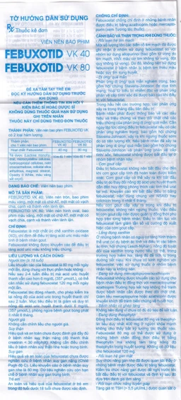 Thuốc Febuxotid VK 40 An Thiên điều trị tăng acid uric máu mãn tính (3 vỉ x 10 viên)