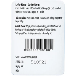 Viên sủi giúp bù chất điện giải Oresol Pluz Hadiphar (10 viên)