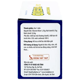 Viên sủi giúp bù chất điện giải Oresol Pluz Hadiphar (10 viên)