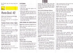 Viên nén Panto-Denk 40 điều trị loét tá tràng, loét dạ dày (2 vỉ x 14 viên)