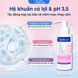 Dung dịch vệ sinh phụ nữ Perfecta Pharmacy Femina SOS hỗ trợ giảm ngứa, kháng khuẩn (150ml) 3