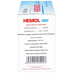 Thuốc Hemol 750mg Phương Đông điều trị ngắn hạn rối loạn cơ xương cấp (10 vỉ x 10 viên)
