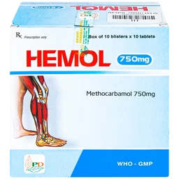 Thuốc Hemol 750mg Phương Đông điều trị ngắn hạn rối loạn cơ xương cấp (10 vỉ x 10 viên)