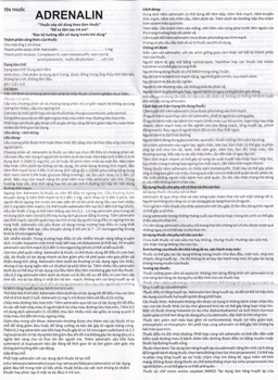 Dung dịch tiêm Adrenalin 1mg/1ml hồi sức tim phổi, cấp cứu choáng phản vệ (5 vỉ x 10 ống)