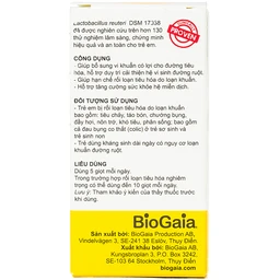 Bổ sung lợi khuẩn cho đường tiêu hóa BioGaia Protectis Baby Drops (5ml)