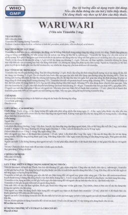 Thuốc Waruwari 2mg Davi Pharm điều trị chứng co cứng cơ (10 vỉ x 10 viên)