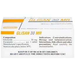 Thuốc Glisan 30 MR Hasan điều trị đái tháo đường típ 2 (10 vỉ x 30 viên) 5
