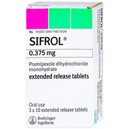 Thuốc Sifrol 0.375mg Boehringer điều trị bệnh parkinson (3 vỉ x 10 viên)