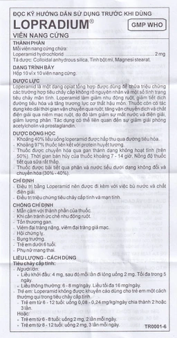 Viên nang cứng Lopradium 2mg Imexpharm điều trị tiêu chảy cấp, bù nước và chất điện giải (10 vỉ x 10 viên) 