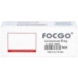 Thuốc Focgo điều trị đau do viêm xương khớp, viêm đa khớp dạng thấp (3 vỉ x 10 viên)