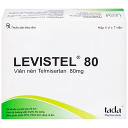 Viên nén Levistel 80 Tada Pharma điều trị tăng huyết áp, suy tim (4 vỉ x 7 viên)