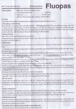 Thuốc mỡ bôi da Fluopas giảm triệu chứng viêm, ngứa của các bệnh ngoài da (10g)