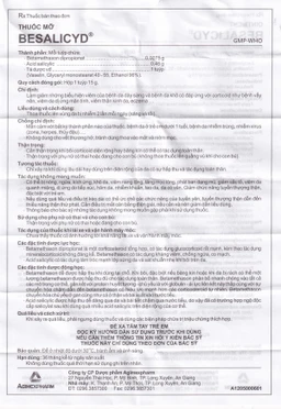Thuốc mỡ Besalicyd Agimexpharm điều trị vẩy nến, viêm da dị ứng mãn tính (15g)