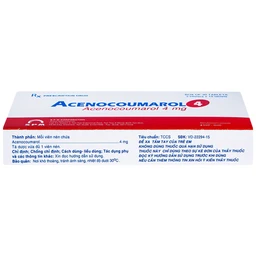 Thuốc Acenocoumarol 4 SPM điều trị và ngăn ngừa bệnh nghẽn mạch (3 vỉ x 10 viên)
