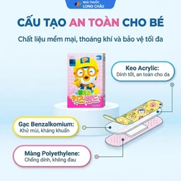 Băng cá nhân trẻ em Pororo Kids Band 7.2x1.8cm (20 miếng) Young Chemical 3