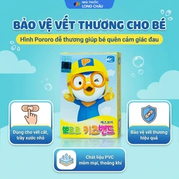 Băng cá nhân trẻ em Pororo Kids Band 4 kích cỡ (20 miếng) Young Chemical 2