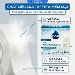 Băng cuộn lụa Plaid Young Plaster-Silk 1.25cmx5m giúp cố định băng gạc và dụng cụ y tế Young Chemical 3