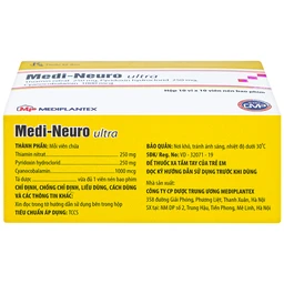 Viên nén Medi-Neuro Ultra Mediplantex điều trị rối loạn thần kinh, nhiễm độc (10 vỉ x 10 viên)