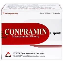 Thuốc Conpramin 500mcg Arlico điều trị bệnh lý thần kinh ngoại biên (10 vỉ x 10 viên)