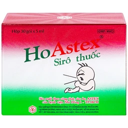 Siro HoAstex OPC điều trị ho, giảm ho trong viêm họng, viêm phế quản (30 gói x 5ml)
