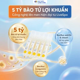 Bào tử lợi khuẩn cho mẹ và bé hết lo táo bón - biếng ăn LiveSpo PREG-MOM (20 ống x 5ml) 4