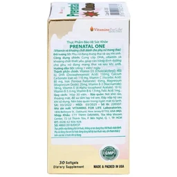 Viên uống cung cấp DHA, Vitamin và khoáng chất cho phụ nữ mang thai và sau sinh Prenatal One Vitamins For Life (30 viên)