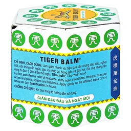 Thuốc mỡ Tiger Balm White Ointment Haw Par giảm đau đầu và ngạt mũi (19,4g)