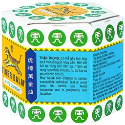 Thuốc mỡ Tiger Balm White Ointment Haw Par giảm đau đầu và ngạt mũi (19,4g)